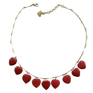 colar red hearts