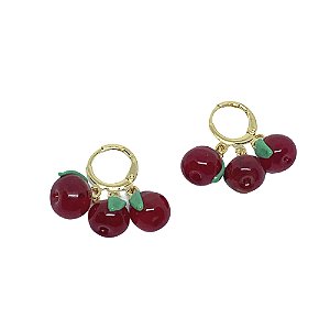 Mini argola 3 cerejinhas