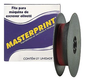Fita para máquina de escrever preta/vermelha Olivetti Masterprint - Blocoos  Papelaria e Informática