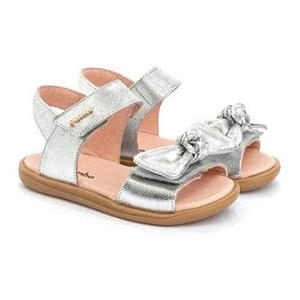 Sandália Feminina Prata Nó Velcro - Gambo