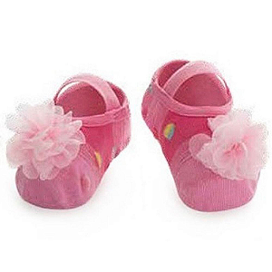 Meia Sapatilha Frufru Rosa Bala - Puket