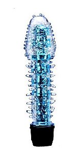 Vibrador Com Capa Personal Texturizada  SPIKE AZUL