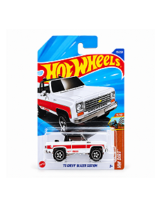 Hot Wheels '75 Chevy Blazer Custom Branco – Mainline 2025