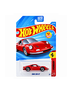 Hot Wheels Ferrari Dino 206 GT Vermelha – Mainline 2026