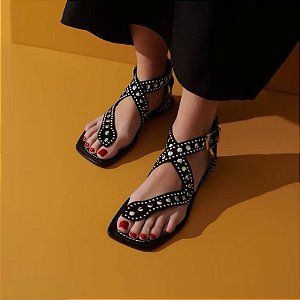 Sandália Rasteira Serpente Luiza Barcelos