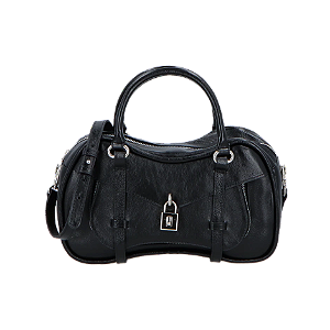Bolsa Média  Couro com Cadeado Decorativo Alça Crossbody Luiza Barcelos
