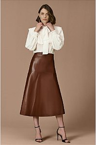 Saia Couro Tecnológico Cleo Oficial