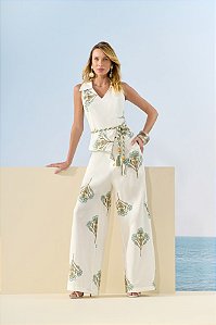 Conjunto Bordado Calça e Blusa  Cleo Oficial
