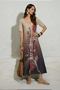 Vestido Jersey Passaro Thamara Capelão