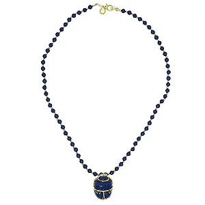 Colar Longo Escaravelho e Pedras Rosana Bernardes