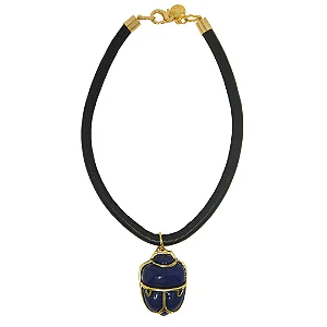 Colar Couro Escaravelho Rosana Bernardes