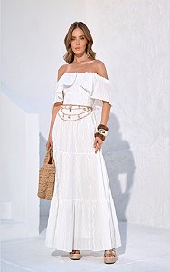 Vestido Casual Branco Fleche D'or
