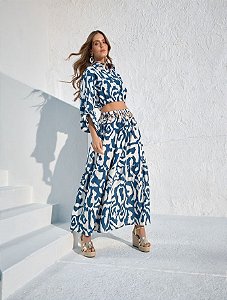 Conjunto Print Abstrato Fleche D'or