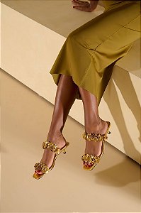 Mule Flor Salto Kitten Heel Luiza Barcelos