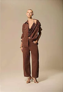 Calça Sarja Barrel Caos Moda