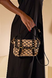 Bolsa Pequena em Couro com Detalhes de Tachas Luiza Barcelos