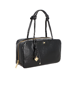 Bolsa Grande em Couro Verniz com Alça de Nó Luiza Barcelos