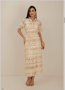 Chemisier Manga Curta Renda Guipir Zione Brand