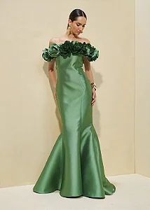 Vestido Ombro a Ombro Flores Fleche D'or