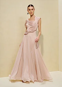 Vestido Fluido Detalhe Orgânico Fleche D'or