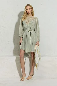 Vestido Tule Curto Estampa Thamara Capelão