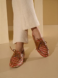 Mocassim Tramado em Couro Luiza Barcelos