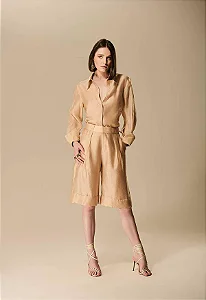 Bermuda Organza Barra Italiana Caos Moda