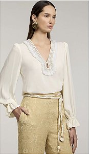 Blusa Pala Bordada Thamara Capelão