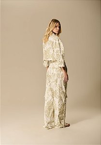 Calça Cargo Estampa Paisley Feminina Caos