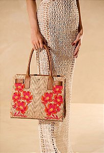 Bolsa de Palha Bordada Grande Luiza Barcelos