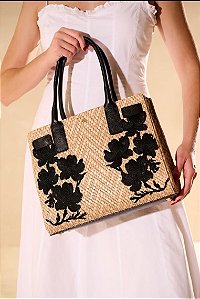 Bolsa de Palha Bordada Grande Luiza Barcelos