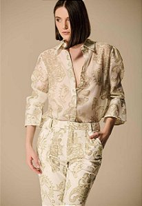 Camisa Organza Paisley Caos Moda