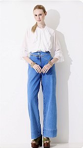 Calça Pantalona Jeans Rogério Costa