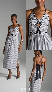 Vestido Listra Bordado Skunk Brasil