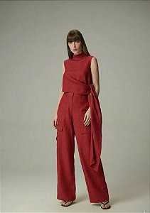 Calça Utilitária 100% Linho 613 Oficial