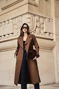 Trench Coat Marrom Skunk