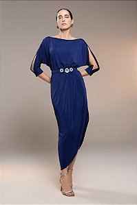 Vestido Reto Malha com Cinto Thamara Capelão