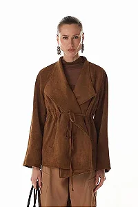 Casaco Suede Caramelo Fleche D'Or Feminino