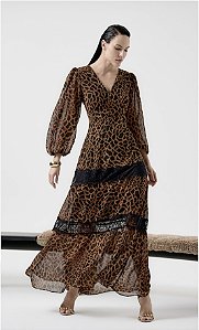 Vestido Casual Animal Print Cleo Oficial