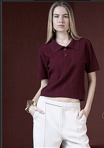 Blusa Polo Feminina Nervuras Skazi