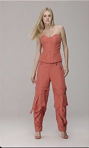 Calça e Bermuda 2 em 1 Cargo em Nylon com Bolsos Frontais Max Caos Moda