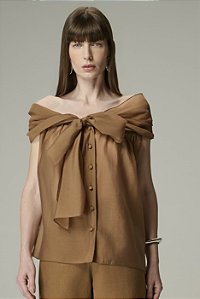 Blusa Sem Manga Organza e laço 13 Oficial
