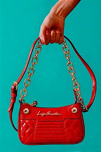 Bolsa Pequena em Couro com Alça de Corrente Luiza Barcelos