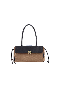 Bolsa Média em Couro com Bordado Luiza Barcelos