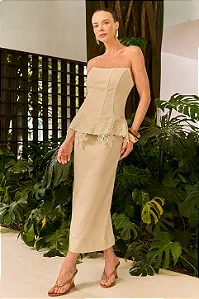 Conjunto Linho Com Aplicação Especial Fleche D'or