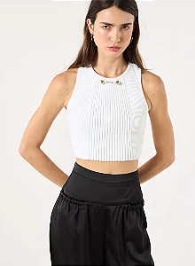 Blusa Tricot Detalhe Metal Skazi