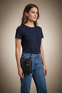 Bolsa Pequena Porta Celular em Couro Luiza Barcelos