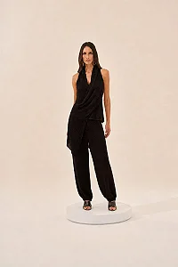 Conjunto Feminino Trama Barra Aladim Preto Skunk Brasil