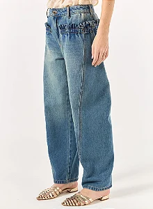 Calça Jeans Feminina Ruffles Skazi