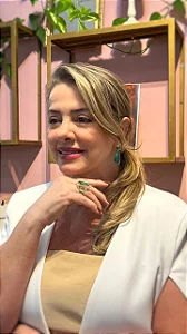 Brinco Gota Radiance Pedra Blue Zircon Claudia Marisguia